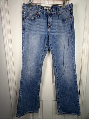 Levi's 545 Low Boot Cut Jeans 8M Medium Wash Y2K Wide Leg Stretch Denim